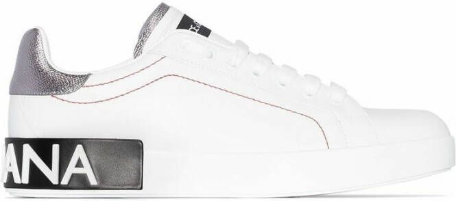 Dolce & Gabbana Portofino Sneakers Italiaanse Leren Schoenen White Dames