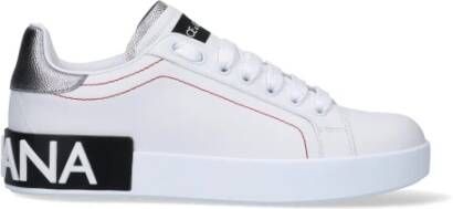 Dolce & Gabbana Portofino Sneakers Italiaanse Leren Schoenen White Dames