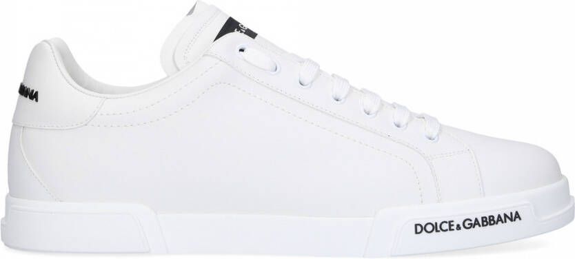 Dolce & Gabbana Sneakers low Portofino Nappaleder Wit Heren