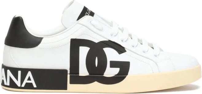 Dolce & Gabbana Portofino Line Sneakers Zwart Wit White Heren