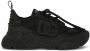 Dolce & Gabbana Zwarte Nylon en Leren Lage Sneakers met Rubberen Details Black Dames - Thumbnail 1