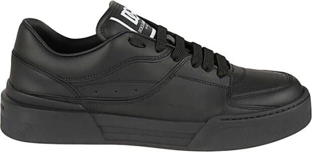 Dolce & Gabbana Roma Leren Sneakers Stijlvol en Comfortabel Black Heren