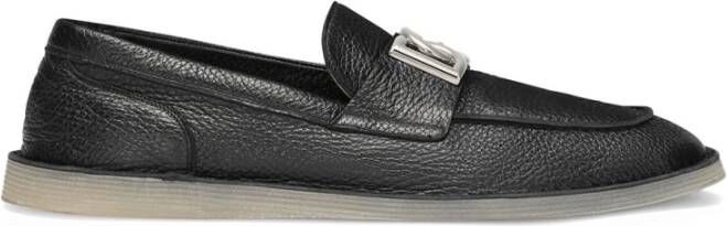 Dolce & Gabbana Klassieke Leren Loafer Schoenen Black Heren