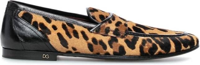 Dolce & Gabbana Stijlvolle Loafers voor Mannen Brown Heren