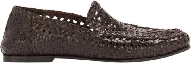 Dolce & Gabbana Stijlvolle Loafers voor Mannen Brown Heren