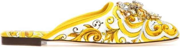 Dolce & Gabbana Stijlvolle Mules met Uniek Ontwerp Yellow Dames