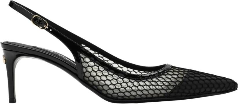 Dolce & Gabbana Stijlvolle Slingback Platte Black Dames