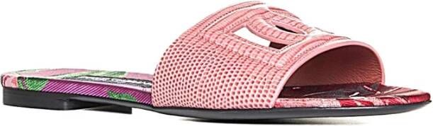 Dolce & Gabbana Stijlvolle Slippers voor Dagelijks Comfort Pink Dames