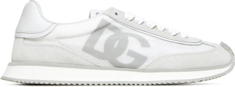 Dolce & Gabbana Lage sneakers met suède inzetstukken White Dames