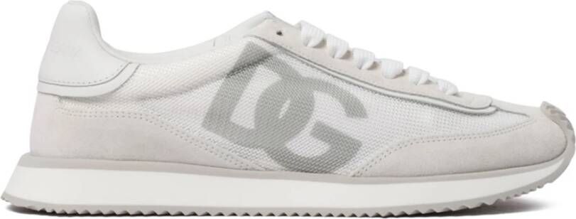 Dolce & Gabbana Lage sneakers met suède inzetstukken White Dames