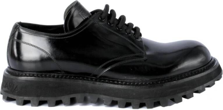 Dolce & Gabbana Stijlvolle Veterschoen voor Mannen Black Heren