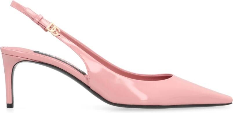 Dolce & Gabbana Stilet slingback pumps in kalfsleer Pink Dames