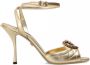 Dolce & Gabbana Gouden Devotie Stiletto Hakken Sandalen Yellow Dames - Thumbnail 7