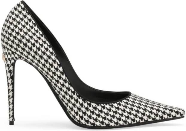 Dolce & Gabbana Stiletto Pumps met Houndstooth Patroon Black Dames