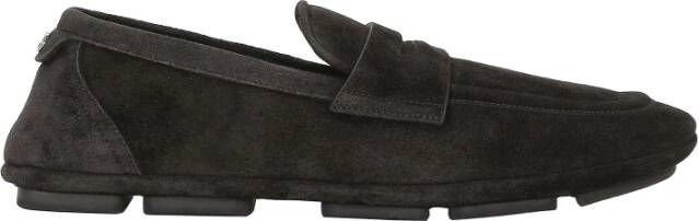 Dolce & Gabbana Klassieke Leren Loafer Schoenen Black Heren