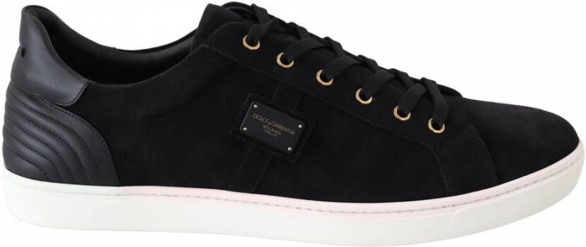 Dolce & Gabbana Suede Low Tops Sneakers Zwart Heren