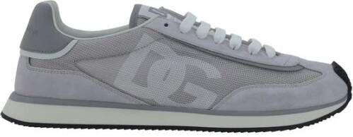 Dolce & Gabbana Suède Sneakers met Logodetail Gray Heren