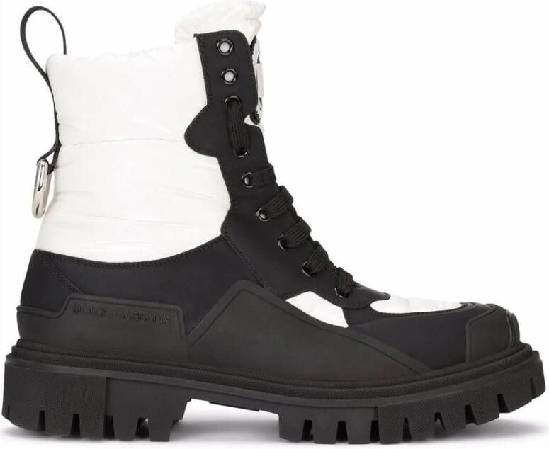 Dolce & Gabbana Trekking Boots Leren Binnenzool Rubberen Zool Black Dames