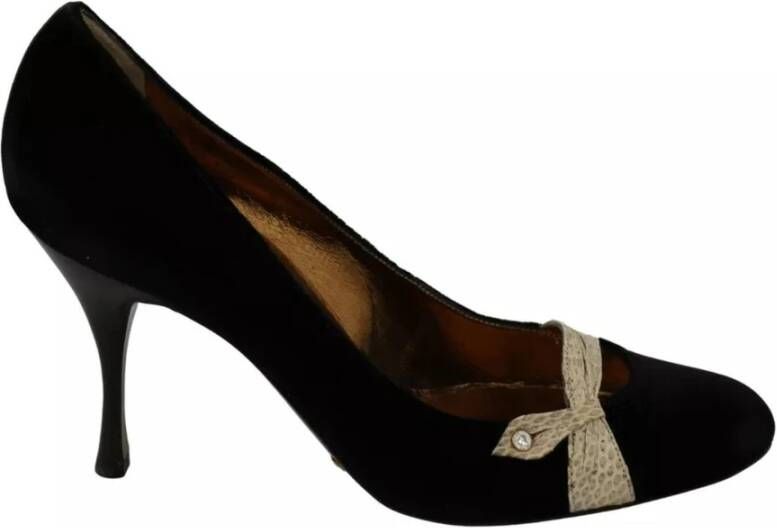 Dolce & Gabbana Velvet Ayers High Heels Pumps Schoenen Black Dames