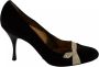 Dolce & Gabbana Velvet Ayers High Heels Pumps Schoenen Black Dames - Thumbnail 1