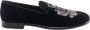 Dolce & Gabbana Velvet Loafers met Geborduurd Logo Black Heren - Thumbnail 2