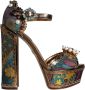 Dolce & Gabbana Versierde enkelband platform sandalen Multicolor Dames - Thumbnail 1