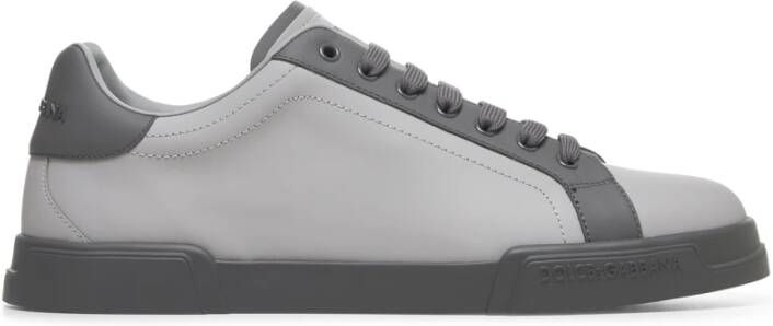 Dolce & Gabbana Veterschoenen van leer parelkleur Gray Heren