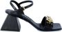 Dolce & Gabbana Vierkante sandalen met hak voor vrouwen Black Dames - Thumbnail 1