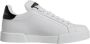 Dolce & Gabbana Wit Zwart Leren Lage Sneakers White Dames - Thumbnail 1