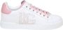 Dolce & Gabbana Wit Roze Nappa Leren Sneakers Multicolor Dames - Thumbnail 1