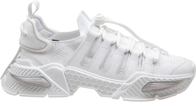 Dolce & Gabbana Witte Airmaster Sneakers met Kalfskin Details White Heren