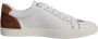 Dolce & Gabbana Witte Bruine Leren Sneakers met Rubberen Zool White Heren - Thumbnail 1