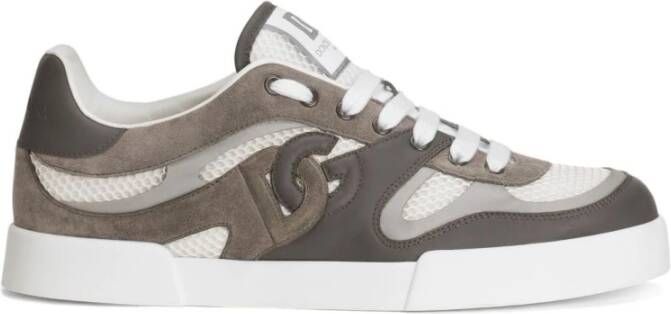 Dolce & Gabbana Witte Grijze Sneakers Luxe Stijl Multicolor Heren