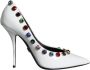 Dolce & Gabbana Witte Kristal Leren Hoge Hakken Pumps White Dames - Thumbnail 1