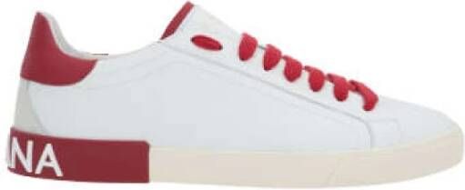 Dolce & Gabbana Witte lage sneakers met ijsdetail White Heren