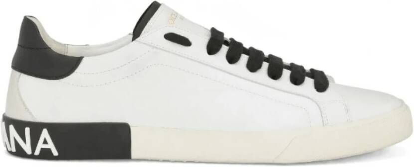 Dolce & Gabbana Witte lage sneakers met logo detail White Heren