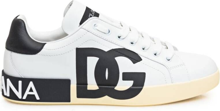 Dolce & Gabbana Witte lage sneakers met logo Multicolor Heren