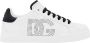 Dolce & Gabbana Witte lage sneakers van leer met veters White Heren - Thumbnail 1