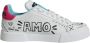 Dolce & Gabbana Witte leren lage sneakers met logo White Dames - Thumbnail 1