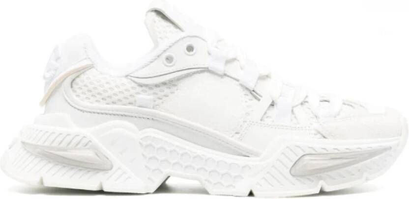 Dolce & Gabbana Witte Leren Lage Sneakers White Dames