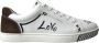 Dolce & Gabbana Witte leren sneakers met bruine accenten White Heren - Thumbnail 1