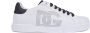 Dolce & Gabbana Witte Leren Sneakers met Geperforeerd Logo White Heren - Thumbnail 1