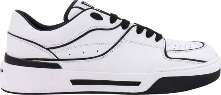 Dolce & Gabbana Witte Leren Sneakers voor Mannen White Heren