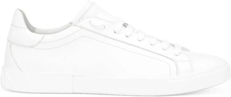 Dolce & Gabbana Witte Platte Schoenen Portofino Leggera White Heren