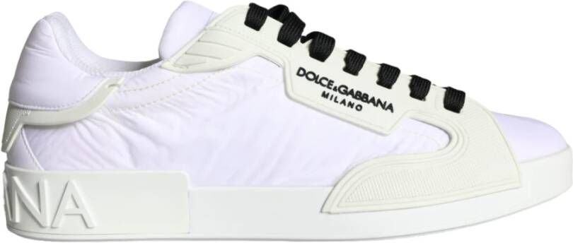 Dolce & Gabbana Witte Portofino Logo Lage Sneakers White Heren