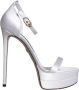 Dolce & Gabbana Witte Satijnen Enkelband Sandalen White Dames - Thumbnail 1