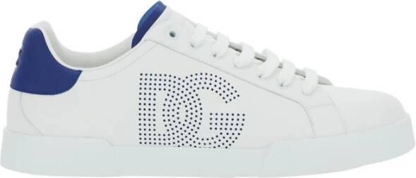 Dolce & Gabbana Portofino Light Sneakers in wit blauw leer White Heren