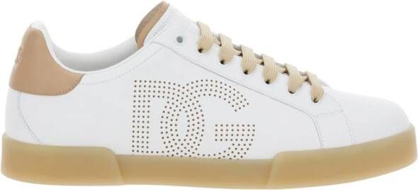 Dolce & Gabbana Witte Sneakers met Portofino Logo White Heren