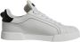 Dolce & Gabbana Witte Zwarte Leren Sneakers Rubberen Zool White Heren - Thumbnail 1