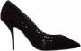 Dolce & Gabbana Zwarte Geborduurde Pump Hakken Schoenen Black Dames - Thumbnail 1